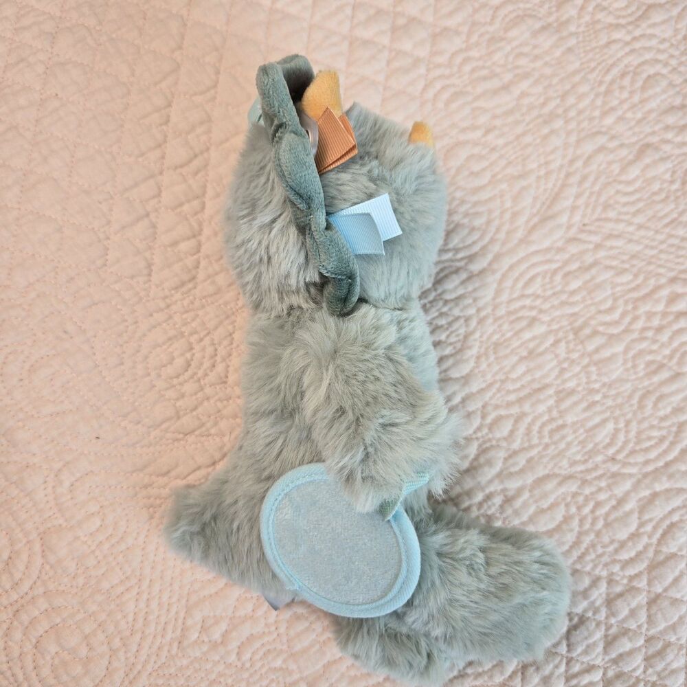 Cloud Island Green Dinosaur Interactive Plush Baby Toy Rattle Teether Mirror NWT - Picture 4 of 6